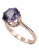 Ring Alexandrite Sterling silver rose gold plated Vintage style vrc157rp
